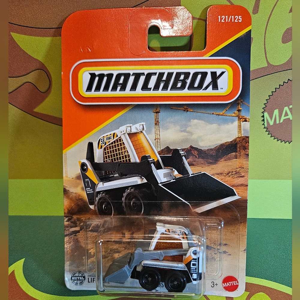 Matchbox Skidster Black and White Construction Loader